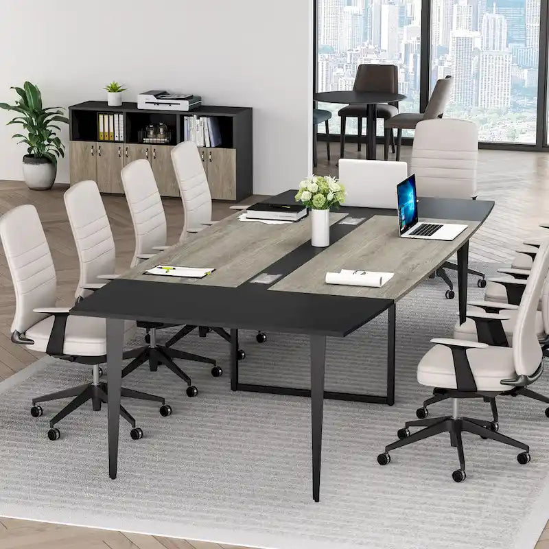 Boat-Shaped Conference Table - 8 Feet - 6-8 Seater
