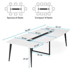 Boat-Shaped Conference Table - 8 Feet - 6-8 Seater