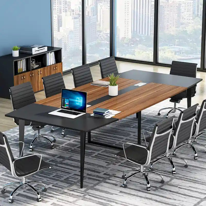 Boat-Shaped Conference Table - 8 Feet - 6-8 Seater