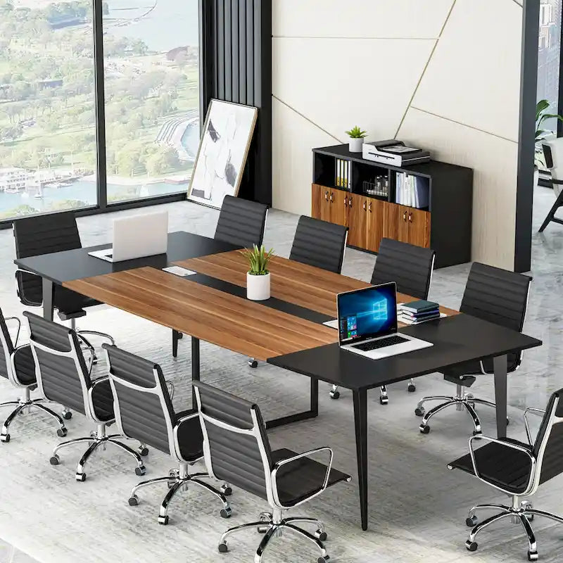 Boat-Shaped Conference Table - 8 Feet - 6-8 Seater