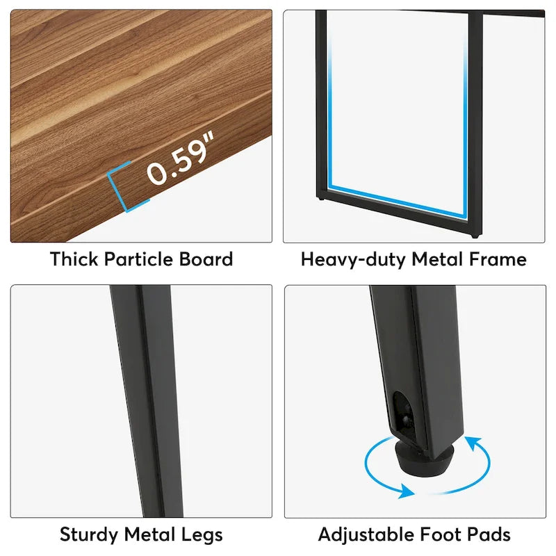 Boat-Shaped Conference Table - 8 Feet - 6-8 Seater
