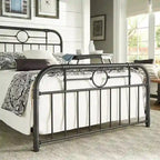 Black Metal Bed Frame, Curved Spindle Style, Twin/Full/Queen/King