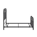 Black Metal Bed Frame, Curved Spindle Style, Twin/Full/Queen/King