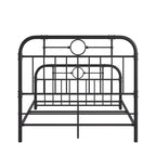 Black Metal Bed Frame, Curved Spindle Style, Twin/Full/Queen/King