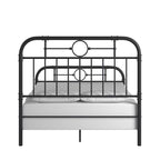 Black Metal Bed Frame, Curved Spindle Style, Twin/Full/Queen/King