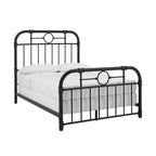 Black Metal Bed Frame, Curved Spindle Style, Twin/Full/Queen/King