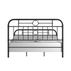 Black Metal Bed Frame, Curved Spindle Style, Twin/Full/Queen/King