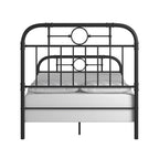 Black Metal Bed Frame, Curved Spindle Style, Twin/Full/Queen/King