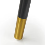 Mid-Century Modern Desk - Black Faux Marble Top - White Drawers