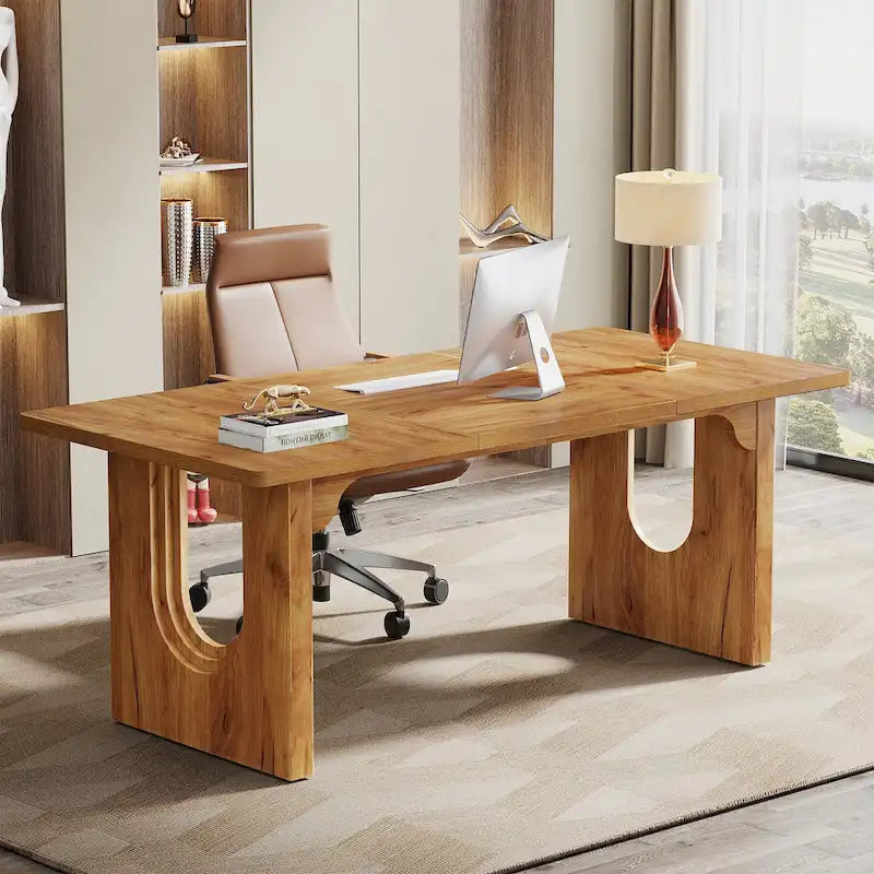 70.9-Inch Large Executive Desk, Modern Simple Office Computer Desk