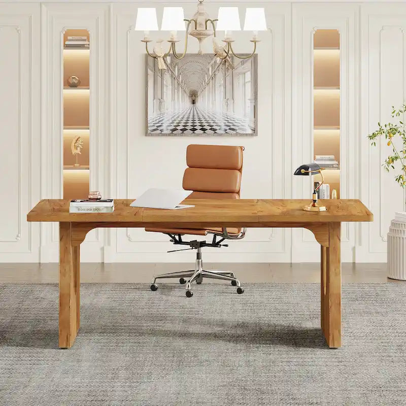 Large Executive Desk - 70.9 Wide - Modern Style