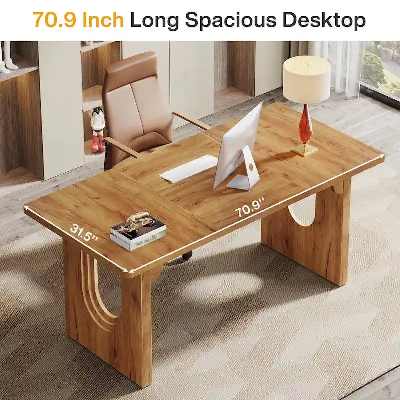 Large Executive Desk - 70.9 Wide - Modern Style