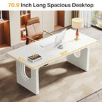 Large Executive Desk - 70.9 Wide - Modern Style