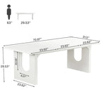Large Executive Desk - 70.9 Wide - Modern Style
