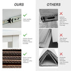 2-Drawer Nightstand with Built-In Charging Station and Pull-Out Tray