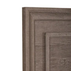 King Panel Bed, Gray, Floating Headboard with LED Lights