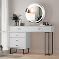 Makeup Vanity Desk Set with 5 Drawers - White/Grey