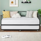 Twin Day Bed with Pull Out Trundle Bed Frame