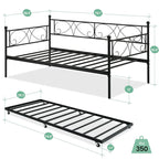 Twin Day Bed with Pull Out Trundle Bed Frame