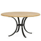 Rustic Wood 47-Inch Round Dining Table for 6