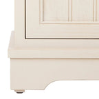 Distressed Black Storage Cabinet with Wicker Baskets