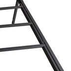 Silver / Black Full Size Metal Bed Frame, Vintage Style, Sleeps 2