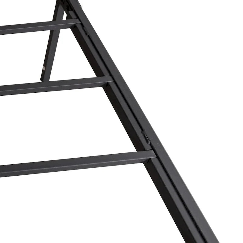 Silver / Black Full Size Metal Bed Frame, Vintage Style, Sleeps 2