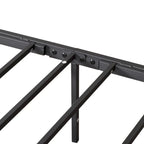 Silver / Black Full Size Metal Bed Frame, Vintage Style, Sleeps 2