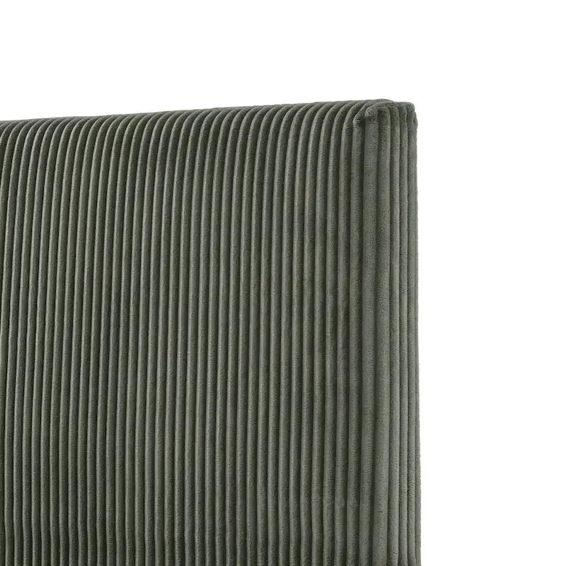 Dark Grey / Green / Ivory / Brown / Yellow Corduroy Queen Bed Slipcover – Fabric Cover Only, Fits 1 Bed