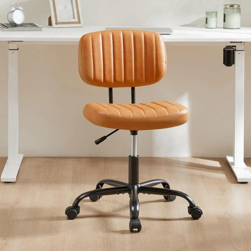 Armless Office Chair - PU Leather - Single Seater