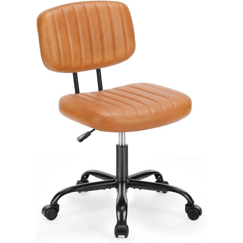 Armless Office Chair - PU Leather - Single Seater