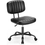 Armless Office Chair - PU Leather - Single Seater