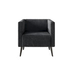 Black Velvet Upholstered Accent Chair with Metal Legs