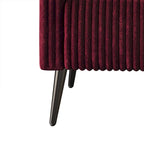 Black Velvet Upholstered Accent Chair with Metal Legs