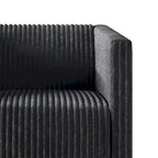 Black Velvet Upholstered Accent Chair with Metal Legs