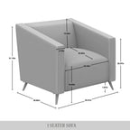 Black Velvet Upholstered Accent Chair with Metal Legs