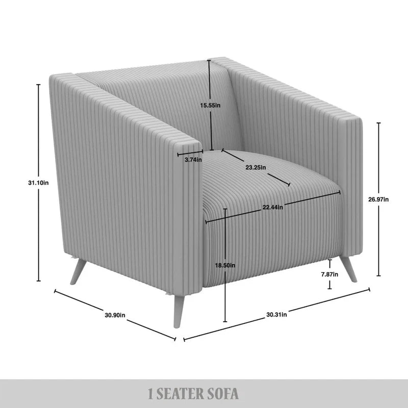 Black Velvet Upholstered Accent Chair with Metal Legs