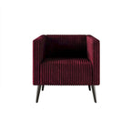 Black Velvet Upholstered Accent Chair with Metal Legs