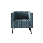 Black Velvet Upholstered Accent Chair with Metal Legs