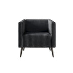 Black Velvet Upholstered Accent Chair with Metal Legs