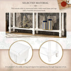 Black Console Table with 2 Drawers and Bottom Shelf