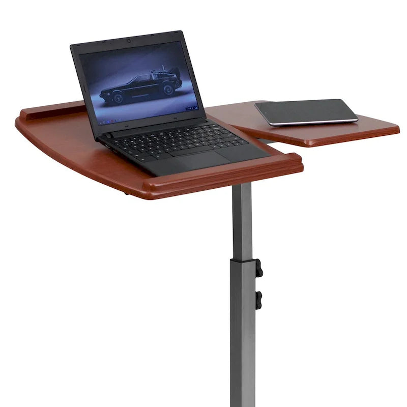 Mobile Laptop Desk - Cherry Top - Height Adjustable