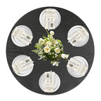 Oak Round Pedestal Dining Table for 6 - Natural Wood Finish