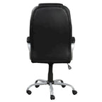 Mid-Back Ergonomic Office Chair - Black Faux Leather