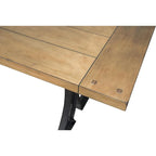 Rustic Writing Desk - Brown - Steel Frame