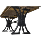 Rustic Writing Desk - Brown - Steel Frame