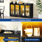 55 Buffet Cabinet with LED Lights and Acrylic Doors