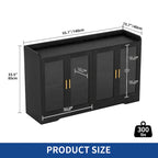 55 Buffet Cabinet with LED Lights and Acrylic Doors