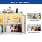 55 Buffet Cabinet with LED Lights and Acrylic Doors