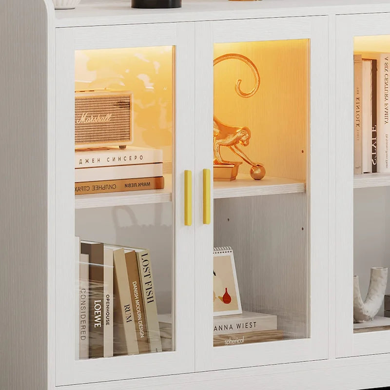 55 Buffet Cabinet with LED Lights and Acrylic Doors